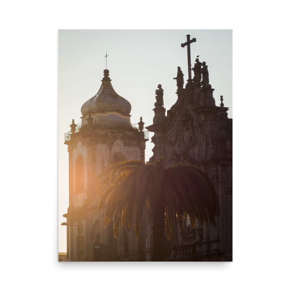 Tirage photo de Porto "Sunset over Carmo Church" - Porto - The Artistic Way
