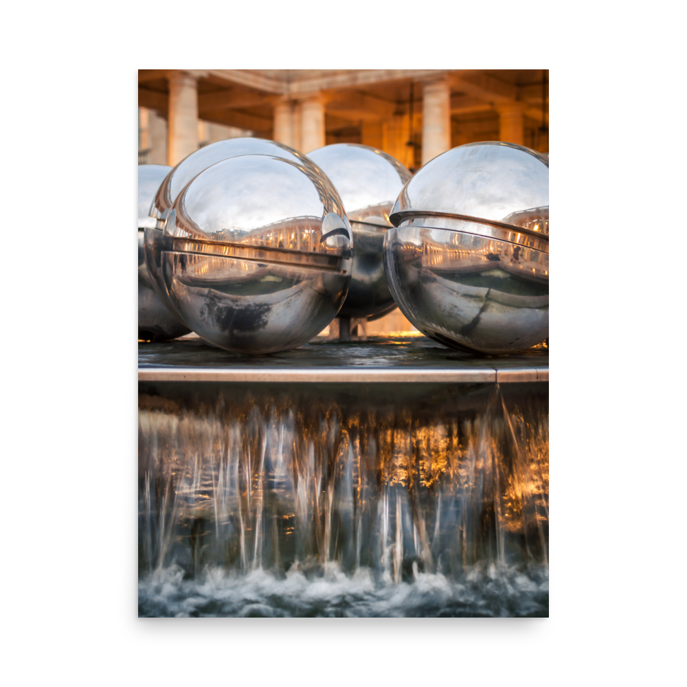 Tirage photo de Paris "Fountain Balls of the Palais Royal" - Paris - The Artistic Way