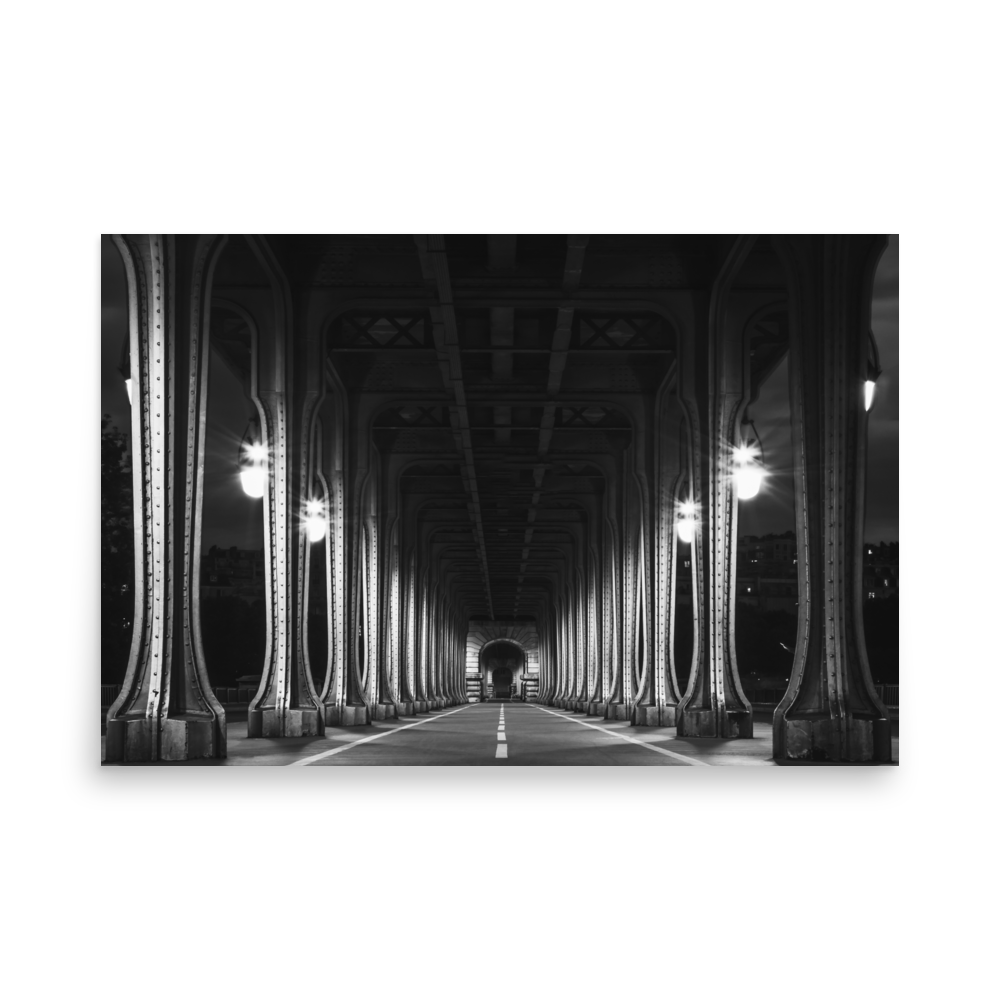 Tirage photo de Paris "Monumental Pont Bir Hakeim N&B" - Paris - The Artistic Way