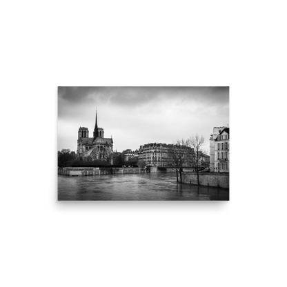Tirage photo de Paris "Back of Notre-Dame b&w 2018" - Paris - The Artistic Way