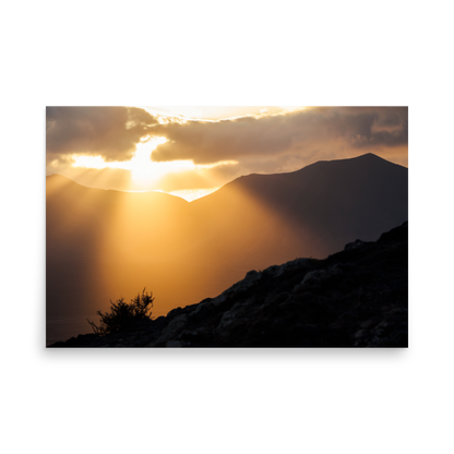 Tirage photo de Lanzarote "Divine sunrise over the volcanoes" - Îles Canaries - The Artistic Way