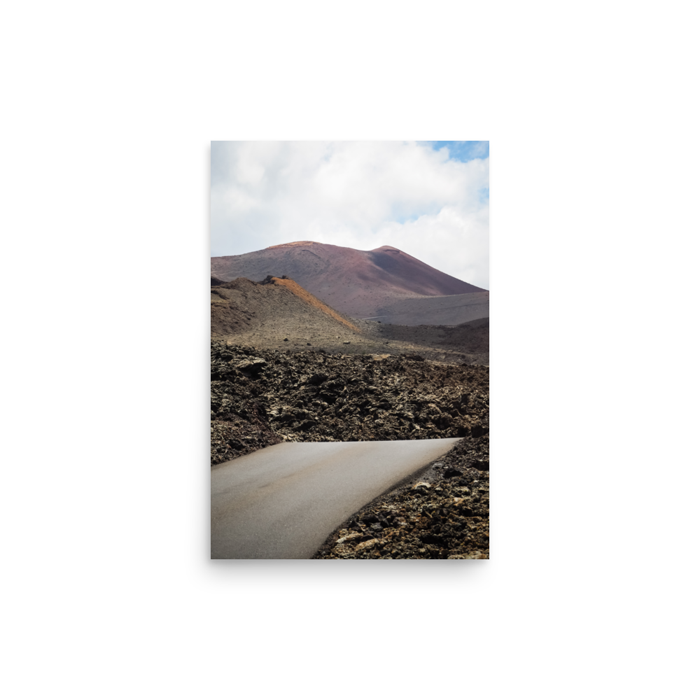 Tirage photo de Lanzarote "Road between volcanoes in Lanzarote" - Îles Canaries - The Artistic Way