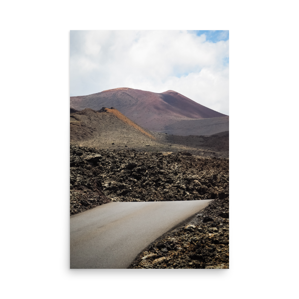 Tirage photo de Lanzarote "Road between volcanoes in Lanzarote" - Îles Canaries - The Artistic Way