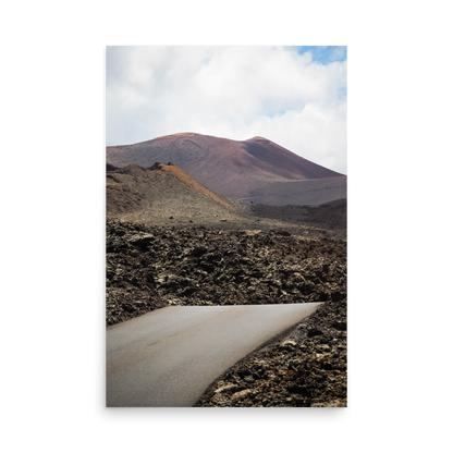 Tirage photo de Lanzarote "Road between volcanoes in Lanzarote" - Îles Canaries - The Artistic Way