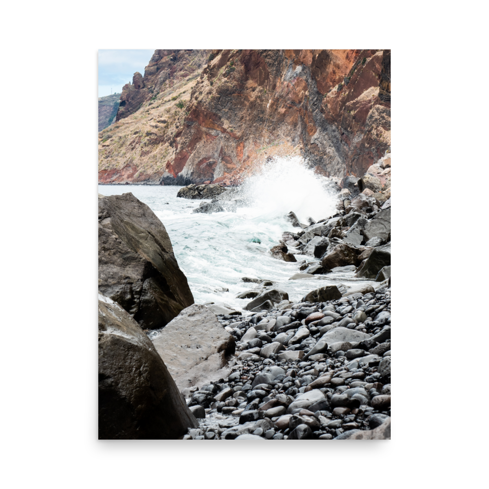 Tirage photo de Madère "Pebble Beach of Jardim Do Mar" - Madère - The Artistic Way