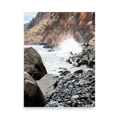 Tirage photo de Madère "Pebble Beach of Jardim Do Mar" - Madère - The Artistic Way