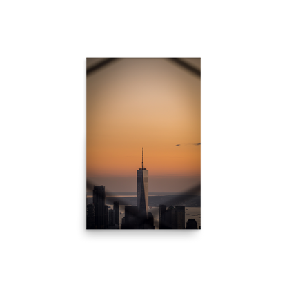 Tirage photo de New York "Sunset on the Freedom Tower" - NY - The Artistic Way