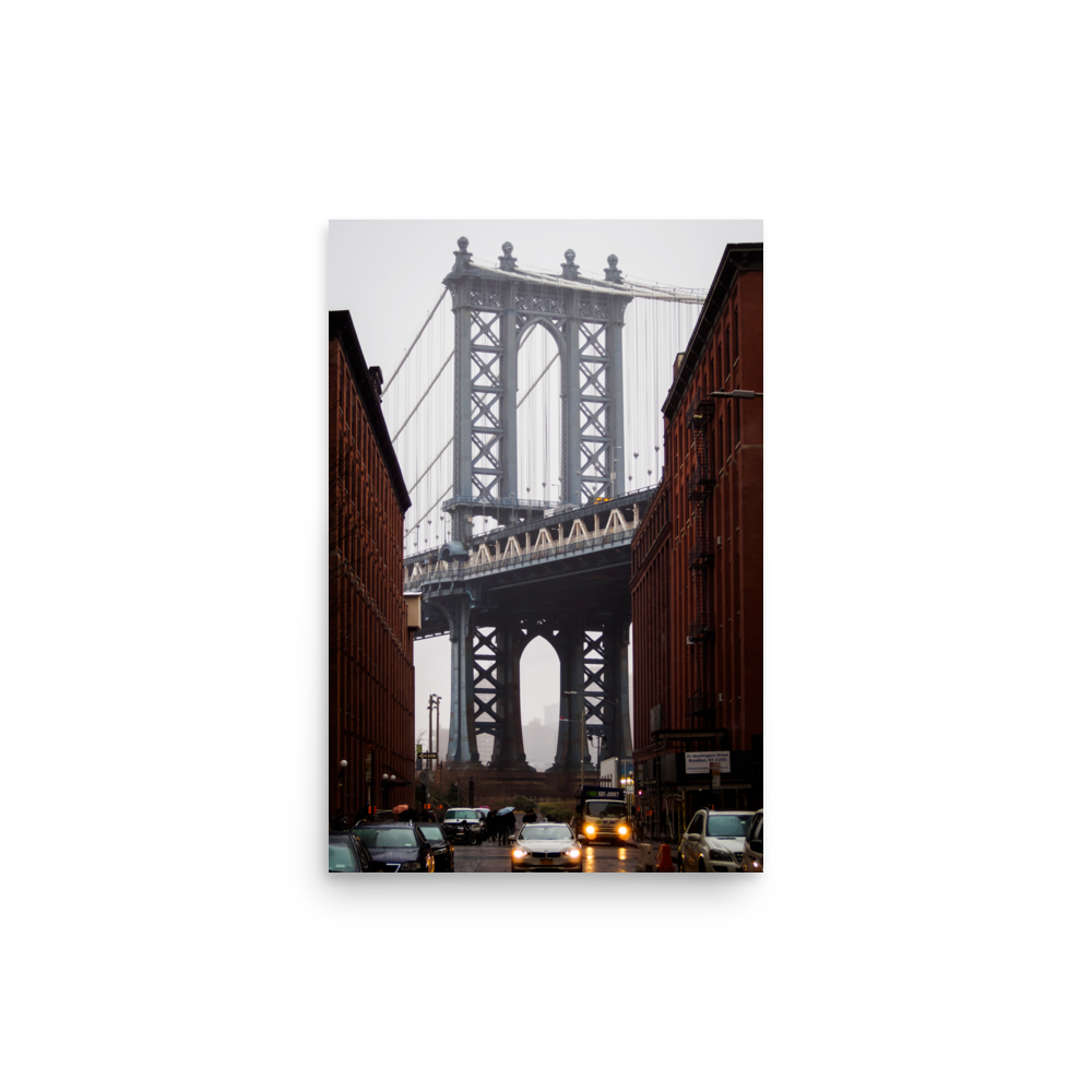 Tirage photo de New York "Rainy Dumbo" - NY - The Artistic Way