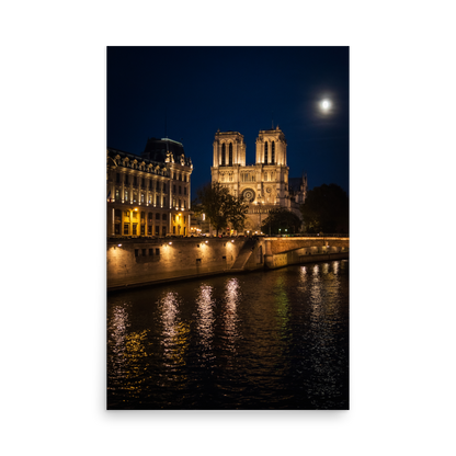 Tirage photo de Paris "Notre-Dame de Paris at Moon Light" - Paris - The Artistic Way