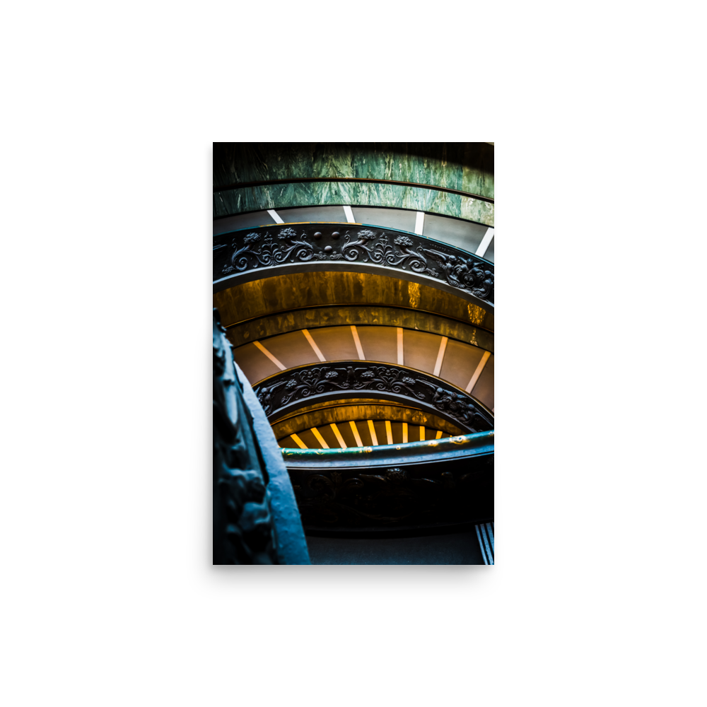 Tirage photo de Rome "Bramante Spiral stairs of the Vatican" - Rome - The Artistic Way