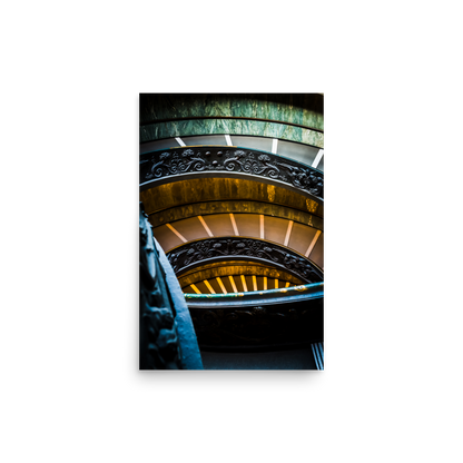 Tirage photo de Rome "Bramante Spiral stairs of the Vatican" - Rome - The Artistic Way