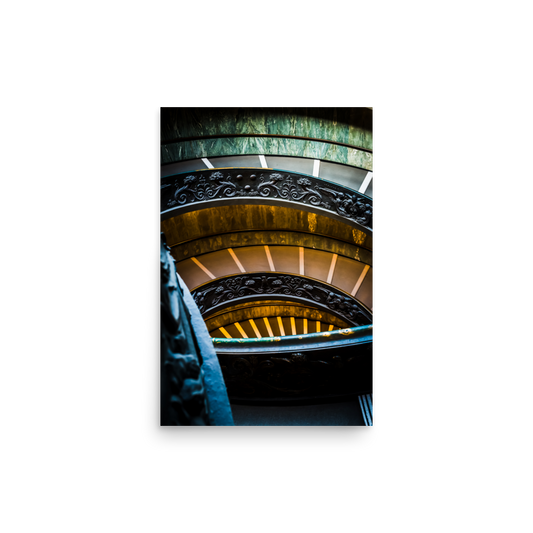 Tirage photo de Rome "Bramante Spiral stairs of the Vatican" - Rome - The Artistic Way