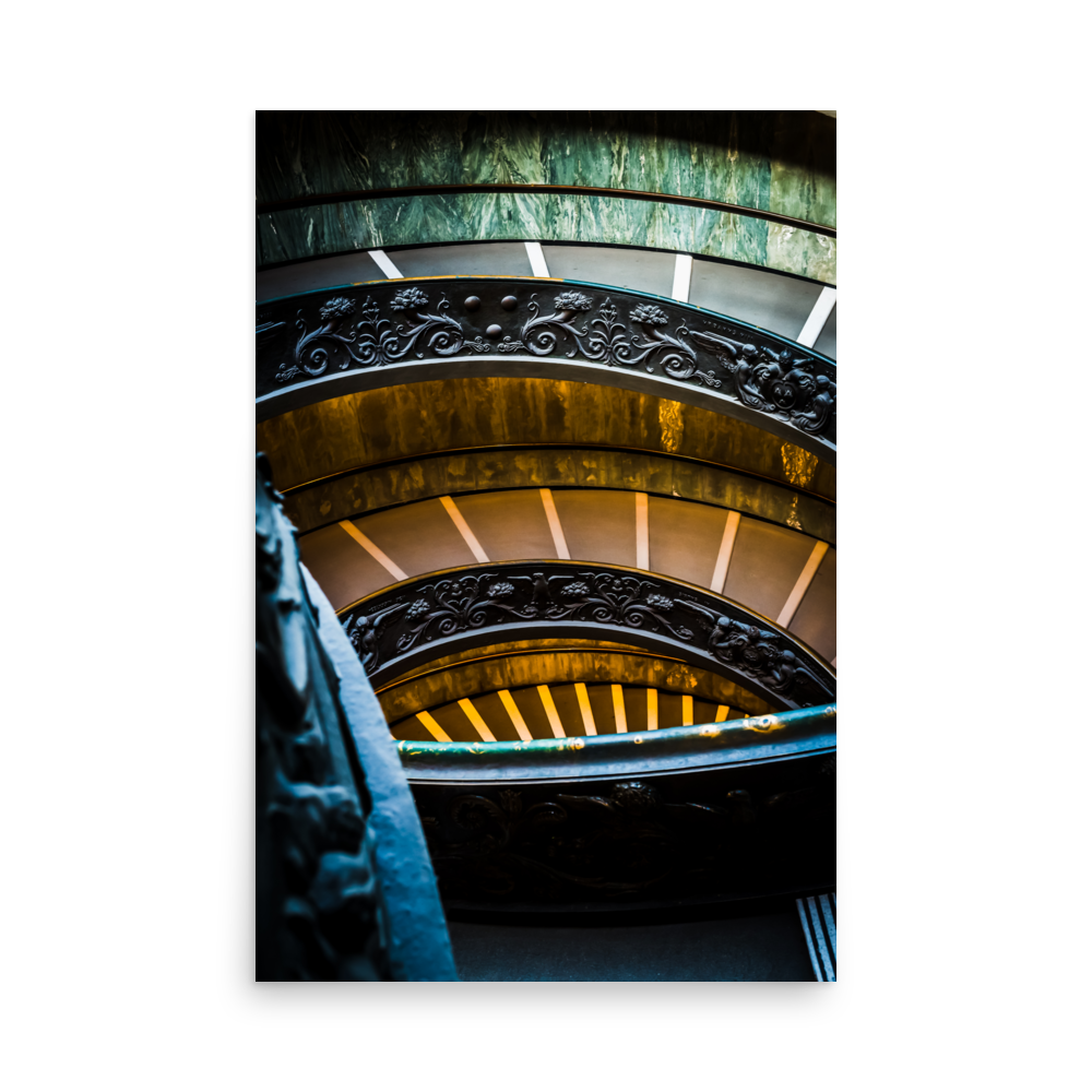 Tirage photo de Rome "Bramante Spiral stairs of the Vatican" - Rome - The Artistic Way