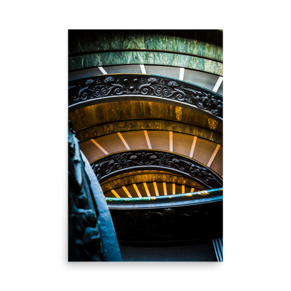 Tirage photo de Rome "Bramante Spiral stairs of the Vatican" - Rome - The Artistic Way