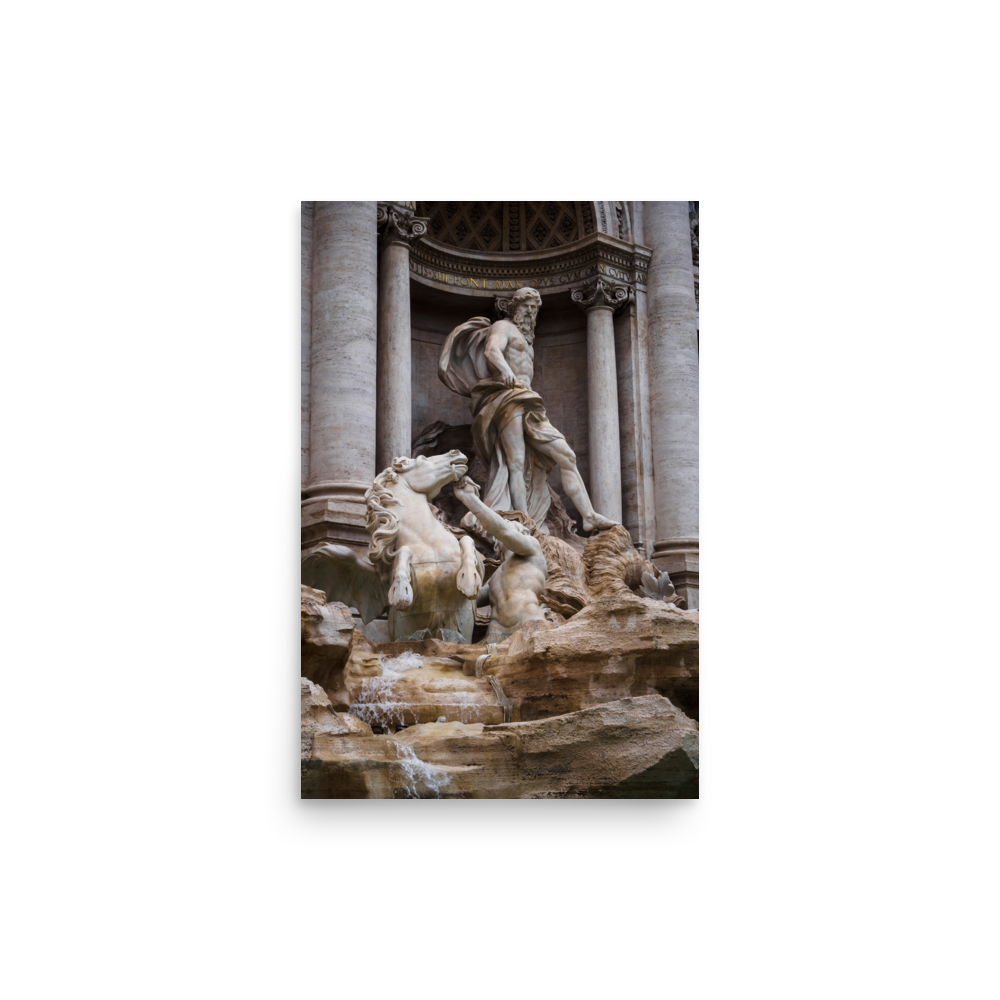 Tirage photo de Rome "Close-up of Neptune in the Trevi Fountain" - Rome - The Artistic Way