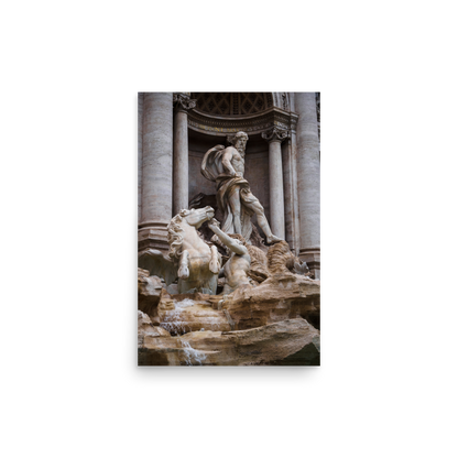 Tirage photo de Rome "Close-up of Neptune in the Trevi Fountain" - Rome - The Artistic Way