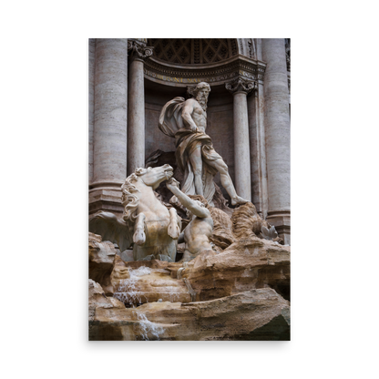 Tirage photo de Rome "Close-up of Neptune in the Trevi Fountain" - Rome - The Artistic Way