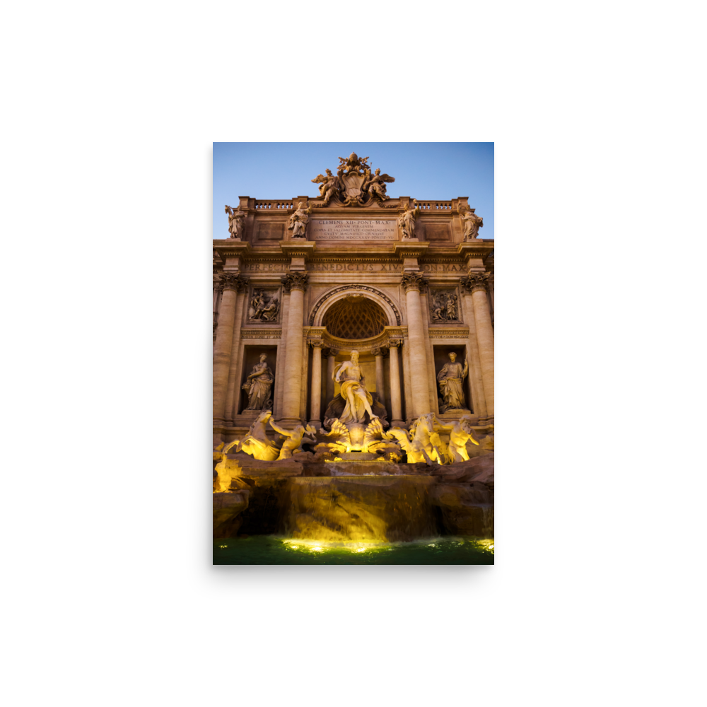 Tirage photo de Rome "Evening at the Trevi Fountain" - Rome - The Artistic Way