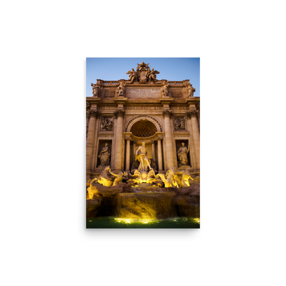 Tirage photo de Rome "Evening at the Trevi Fountain" - Rome - The Artistic Way