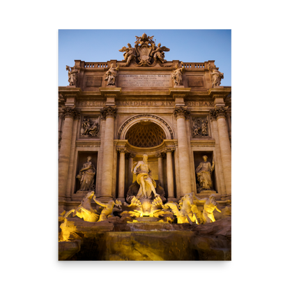 Tirage photo de Rome "Evening at the Trevi Fountain" - Rome - The Artistic Way