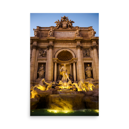Tirage photo de Rome "Evening at the Trevi Fountain" - Rome - The Artistic Way