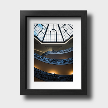 Tirage photo de Rome "L'escalier de Bramante au Vatican" - Rome - The Artistic Way