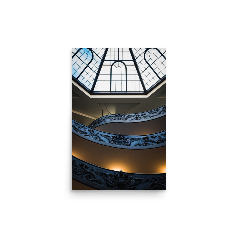 Tirage photo de Rome "L'escalier de Bramante au Vatican" - Rome - The Artistic Way