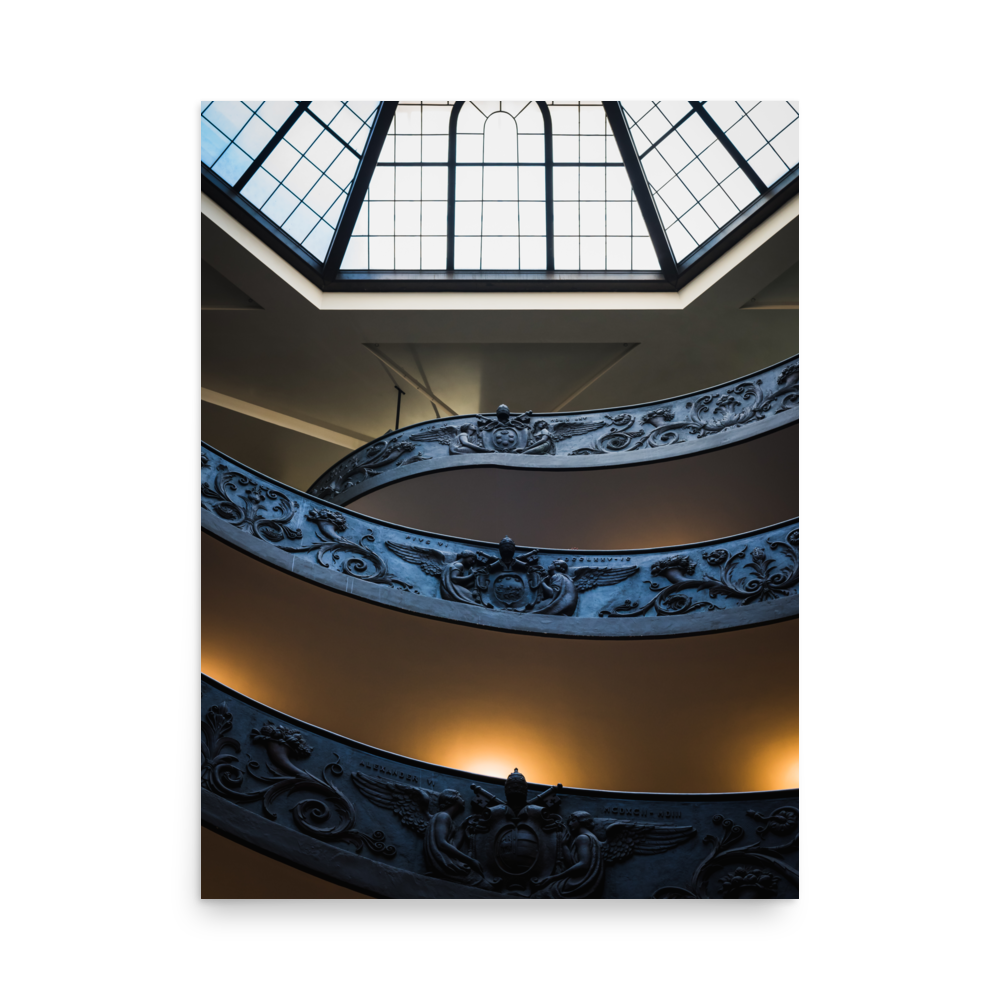 Tirage photo de Rome "L'escalier de Bramante au Vatican" - Rome - The Artistic Way