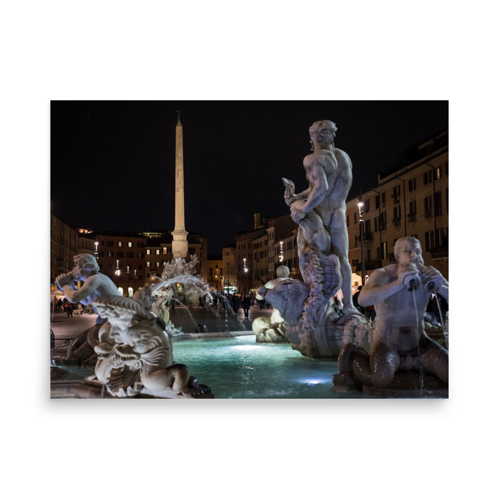 Tirage photo de Rome "Piazza Navona at Night" - Rome - The Artistic Way