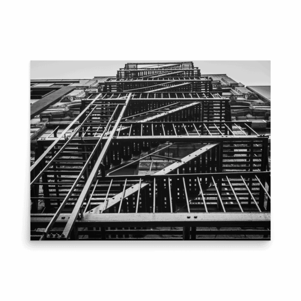 Tirage photo de New York "Emergency stairs of New York B&W" - NY - The Artistic Way