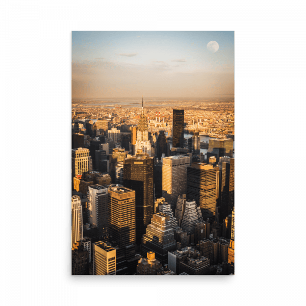 Tirage photo de New York "Aerial Manhattan at sunset" - NY - The Artistic Way