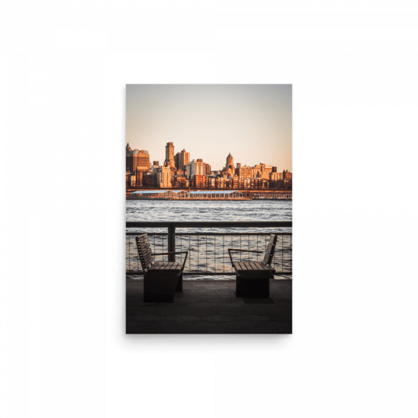 Tirage Photo de New York "Manhattan Shores at sunset Facing Brooklyn Heights" - NY - The Artistic Way