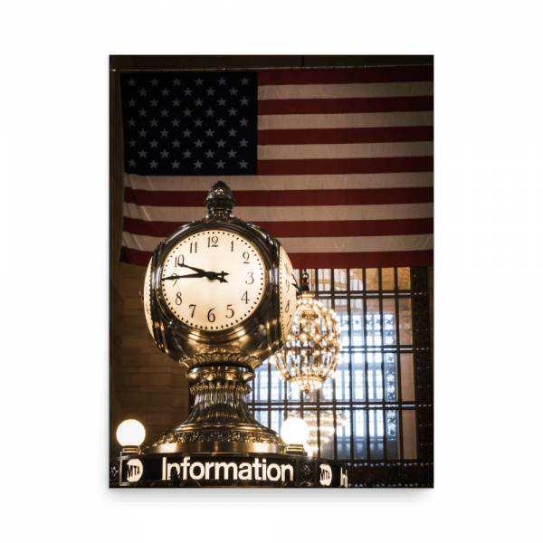 Tirage photo de New York "Information Clock of Grand Central" - NY - The Artistic Way