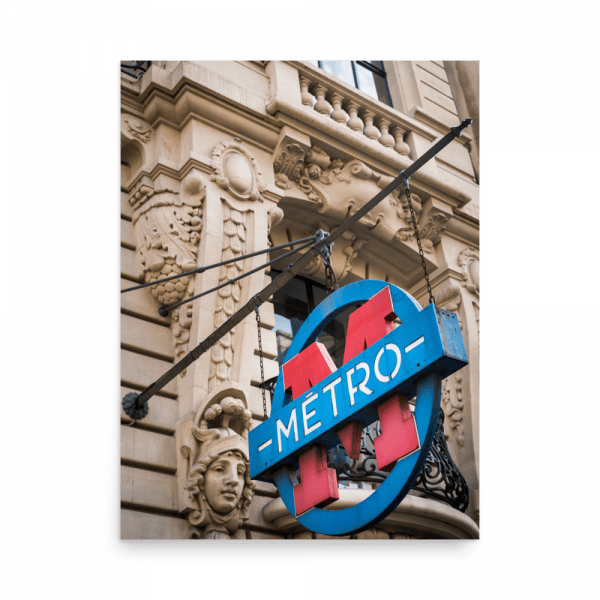 Tirage photo de Paris "Colored Metro Sign" - Paris - The Artistic Way