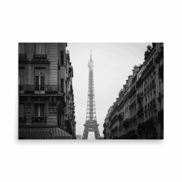 Tirage photo de Paris "Misty Eiffel Tower B&W" - Paris - The Artistic Way