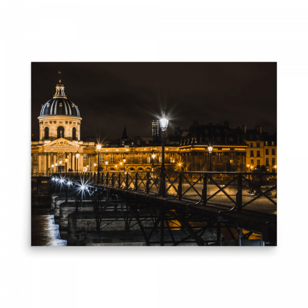 Tirage photo de Paris "Romantic Pont des Arts at night" - Paris - The Artistic Way