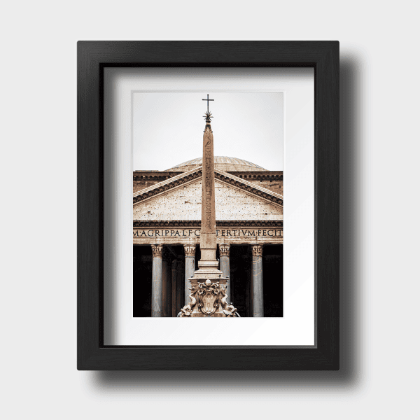Tirage Photo de Rome "Obelisk and facade of the Pantheon in Rome" - Rome - The Artistic Way