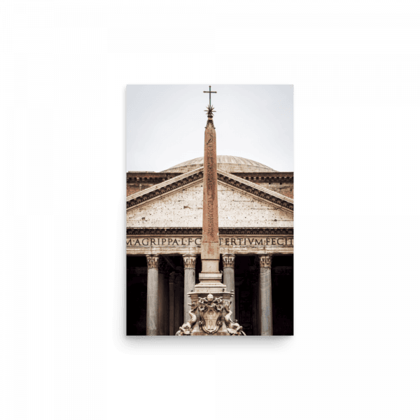 Tirage Photo de Rome "Obelisk and facade of the Pantheon in Rome" - Rome - The Artistic Way