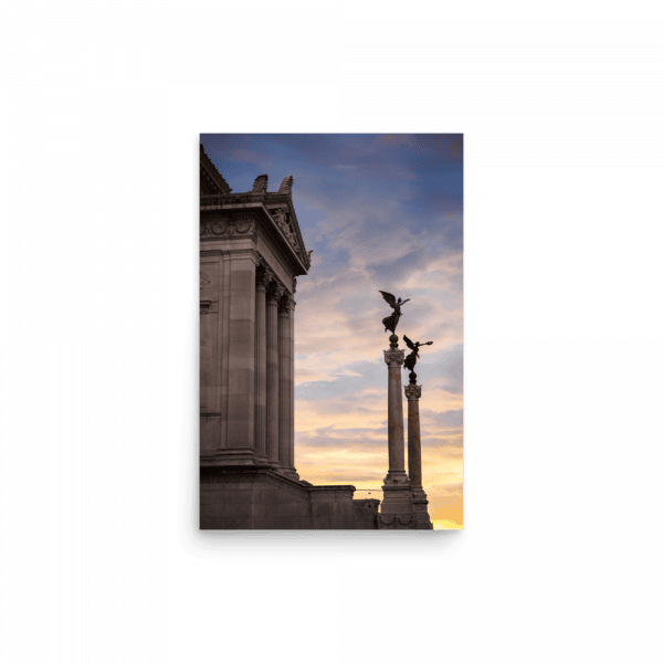 Tirage Photo de Rome "Sunset over the Vittorio Emanuele II monument" - Rome - The Artistic Way