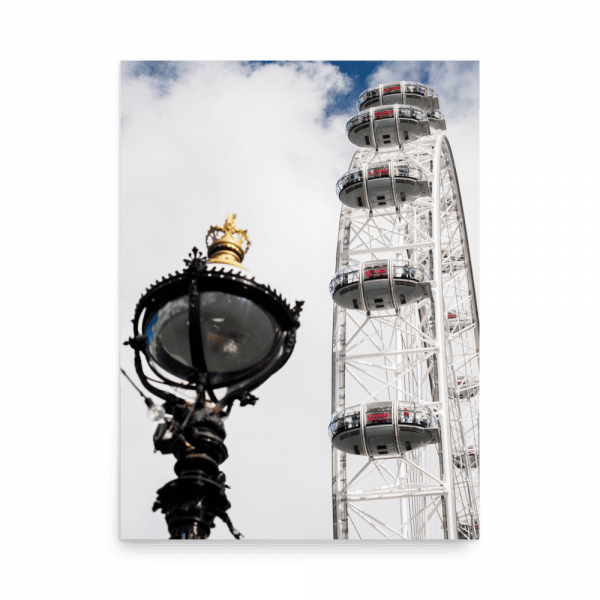 Tirage photo de Londres "London Eye along the Thames river" - Londres - The Artistic Way