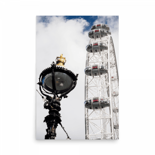 Tirage photo de Londres "London Eye along the Thames river" - Londres - The Artistic Way