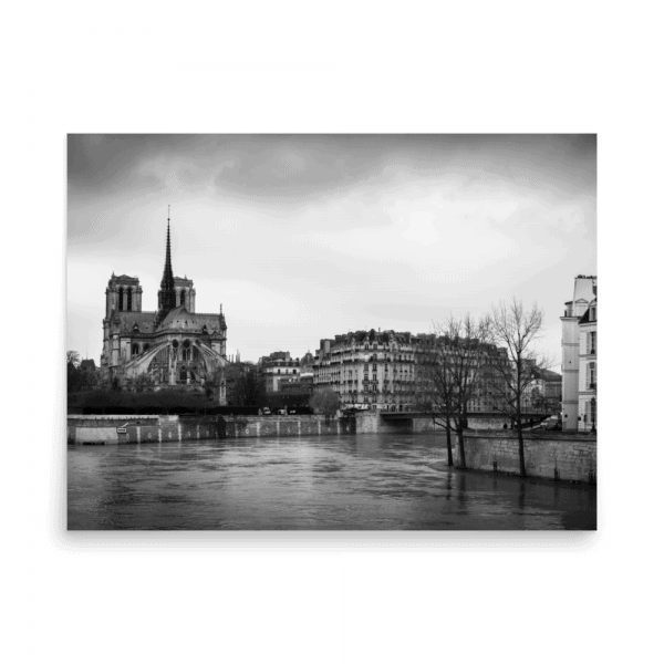 Tirage photo de Paris "Back of Notre-Dame b&w 2018" - Paris - The Artistic Way