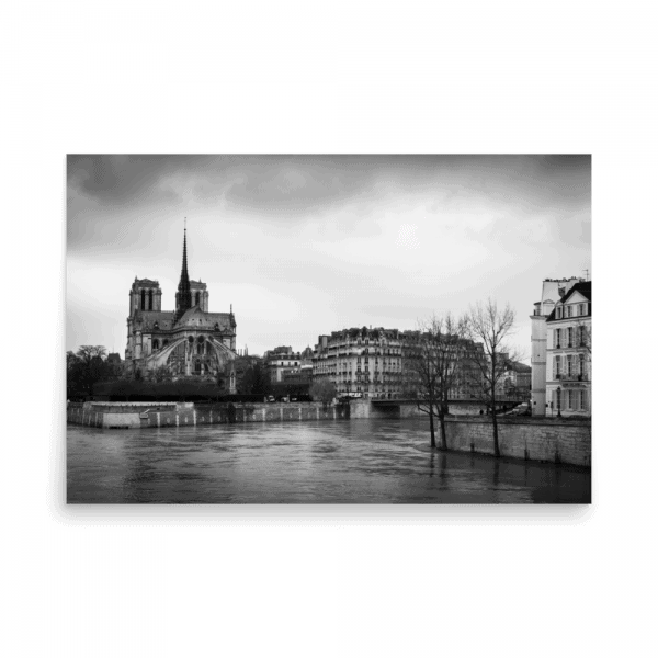 Tirage photo de Paris "Back of Notre-Dame b&w 2018" - Paris - The Artistic Way