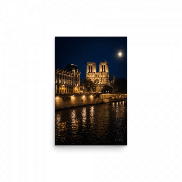 Tirage photo de Paris "Notre-Dame de Paris at Moon Light" - Paris - The Artistic Way