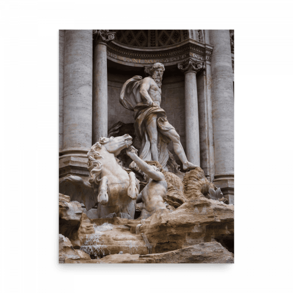 Tirage photo de Rome "Close-up of Neptune in the Trevi Fountain" - Rome - The Artistic Way