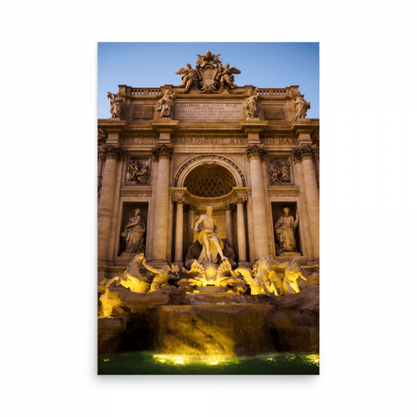 Tirage photo de Rome "Evening at the Trevi Fountain" - Rome - The Artistic Way