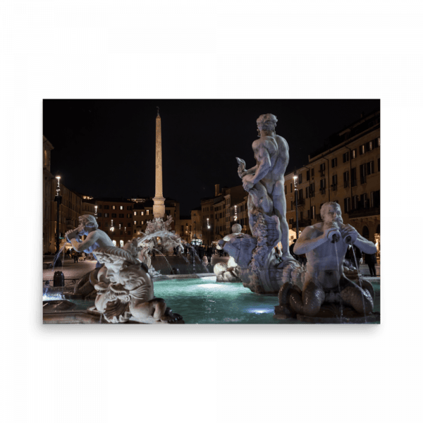 Tirage photo de Rome "Piazza Navona at Night" - Rome - The Artistic Way